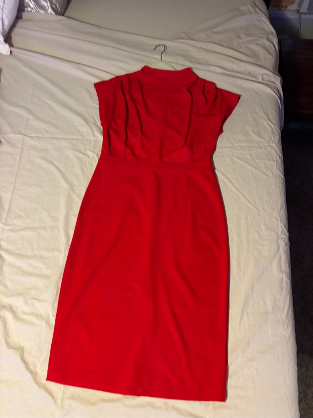 Express Red Midi Sheath Dress
